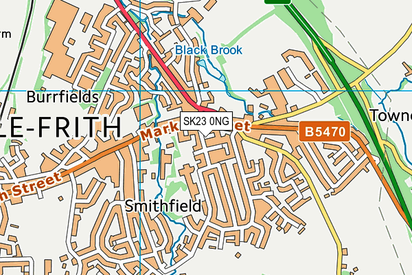 SK23 0NG map - OS VectorMap District (Ordnance Survey)