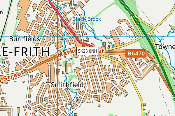 SK23 0NH map - OS VectorMap District (Ordnance Survey)