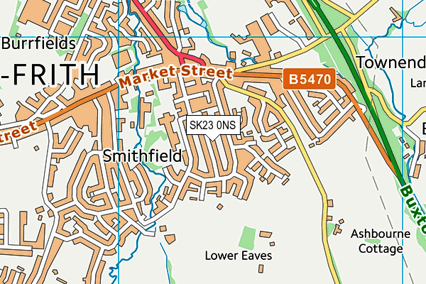 SK23 0NS map - OS VectorMap District (Ordnance Survey)