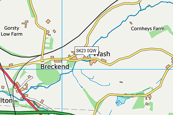 SK23 0QW map - OS VectorMap District (Ordnance Survey)