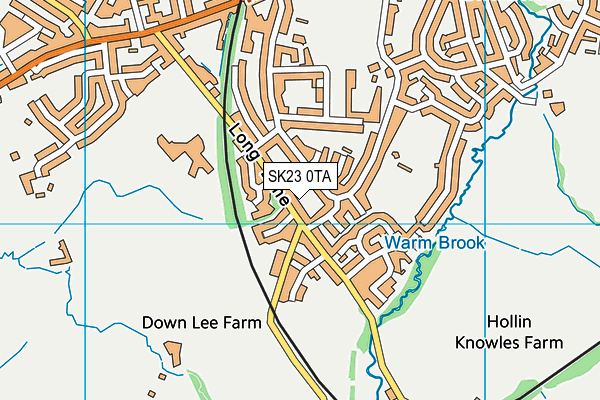 SK23 0TA map - OS VectorMap District (Ordnance Survey)