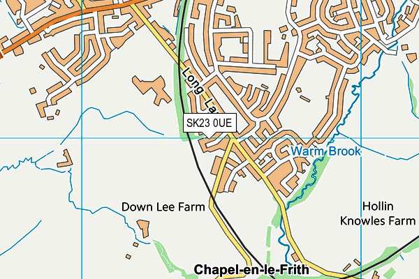 SK23 0UE map - OS VectorMap District (Ordnance Survey)