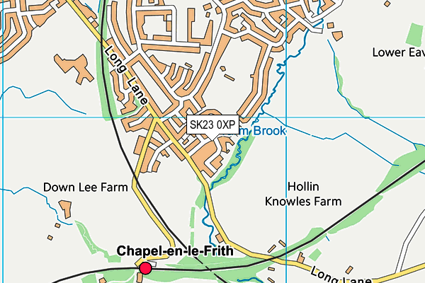 SK23 0XP map - OS VectorMap District (Ordnance Survey)