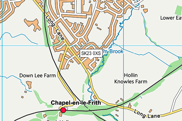 SK23 0XS map - OS VectorMap District (Ordnance Survey)