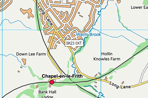 SK23 0XT map - OS VectorMap District (Ordnance Survey)