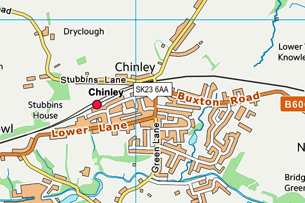 SK23 6AA map - OS VectorMap District (Ordnance Survey)