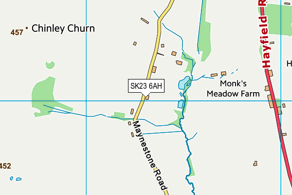 SK23 6AH map - OS VectorMap District (Ordnance Survey)