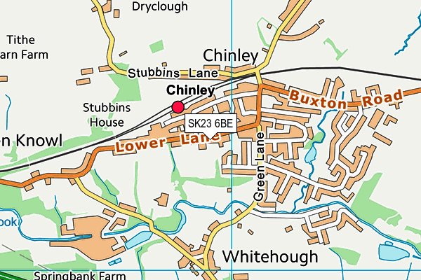 Chinley Recreation Ground map (SK23 6BE) - OS VectorMap District (Ordnance Survey)