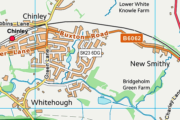 SK23 6DG map - OS VectorMap District (Ordnance Survey)