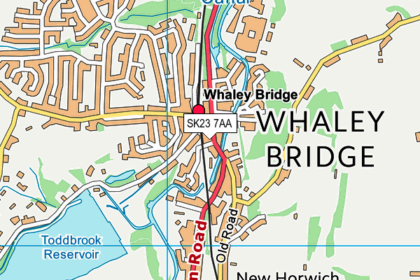 Map of RAILWAY WHALEY BRIDGE LTD at district scale