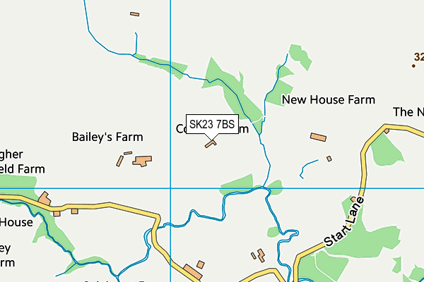 SK23 7BS map - OS VectorMap District (Ordnance Survey)