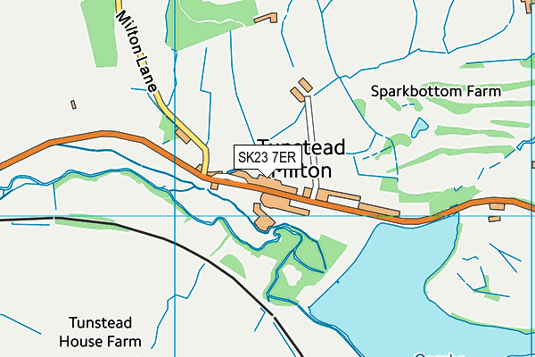 SK23 7ER map - OS VectorMap District (Ordnance Survey)