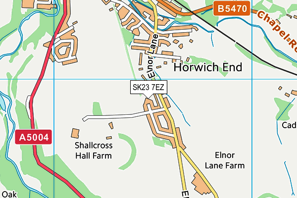 SK23 7EZ map - OS VectorMap District (Ordnance Survey)