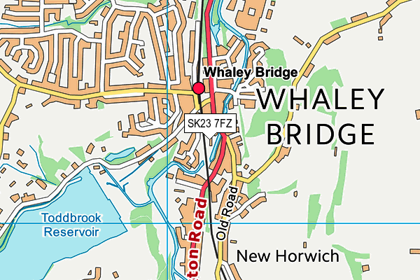 SK23 7FZ map - OS VectorMap District (Ordnance Survey)