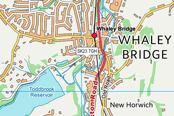 SK23 7GH map - OS VectorMap District (Ordnance Survey)