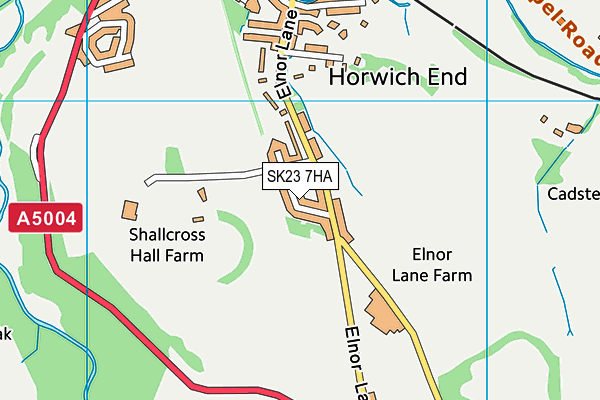 SK23 7HA map - OS VectorMap District (Ordnance Survey)