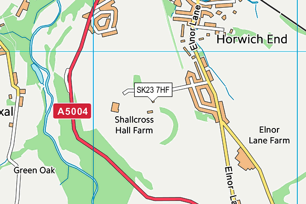 SK23 7HF map - OS VectorMap District (Ordnance Survey)