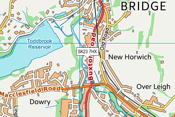 Whaley Bridge Primary School map (SK23 7HX) - OS VectorMap District (Ordnance Survey)