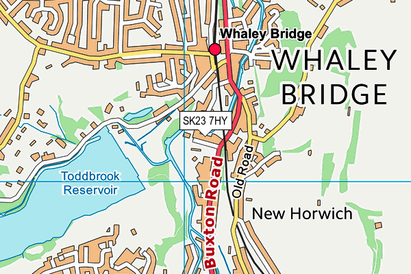 Map of WHALEY BRIDGE GARAGE LTD at district scale
