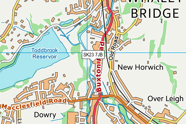 SK23 7JB map - OS VectorMap District (Ordnance Survey)