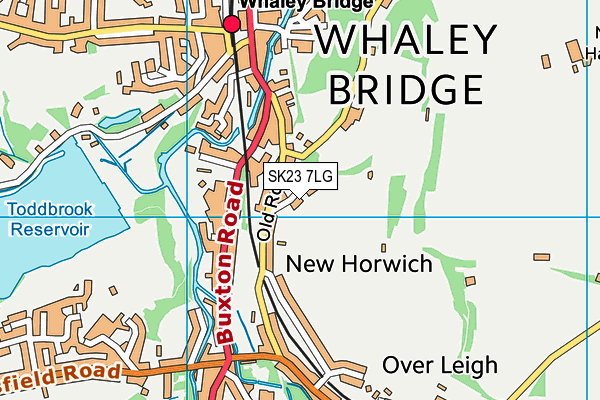 Whaley Bridge Cricket Club map (SK23 7LG) - OS VectorMap District (Ordnance Survey)