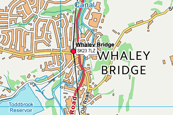 SK23 7LZ map - OS VectorMap District (Ordnance Survey)