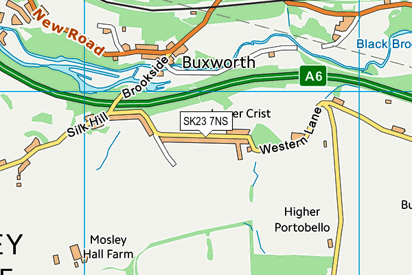 Buxworth Cricket Club map (SK23 7NS) - OS VectorMap District (Ordnance Survey)