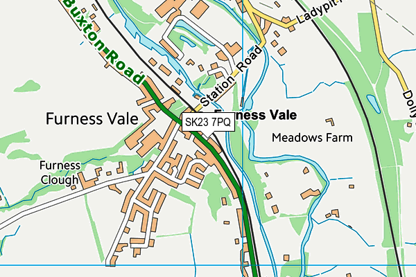 Furness Vale Primary and Nursery School map (SK23 7PQ) - OS VectorMap District (Ordnance Survey)