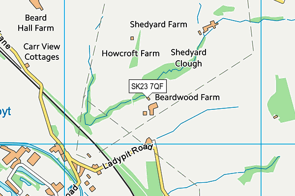 SK23 7QF map - OS VectorMap District (Ordnance Survey)