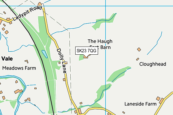 SK23 7QG map - OS VectorMap District (Ordnance Survey)