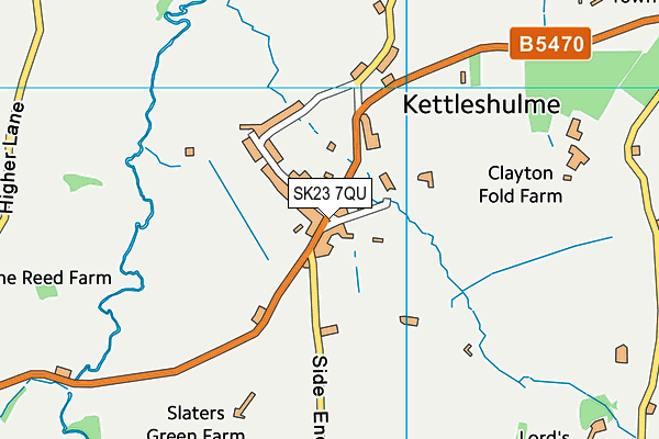 Kettleshulme St James CofE (VA) Primary School map (SK23 7QU) - OS VectorMap District (Ordnance Survey)