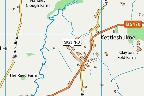 SK23 7RD map - OS VectorMap District (Ordnance Survey)