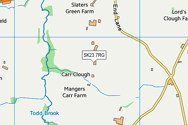 SK23 7RG map - OS VectorMap District (Ordnance Survey)