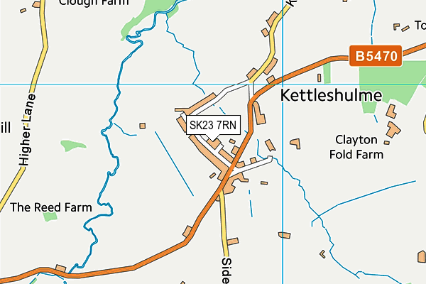 SK23 7RN map - OS VectorMap District (Ordnance Survey)