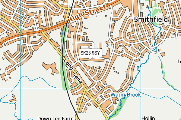 SK23 9SY map - OS VectorMap District (Ordnance Survey)