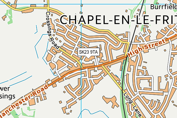 SK23 9TA map - OS VectorMap District (Ordnance Survey)