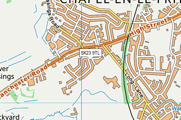 SK23 9TL map - OS VectorMap District (Ordnance Survey)