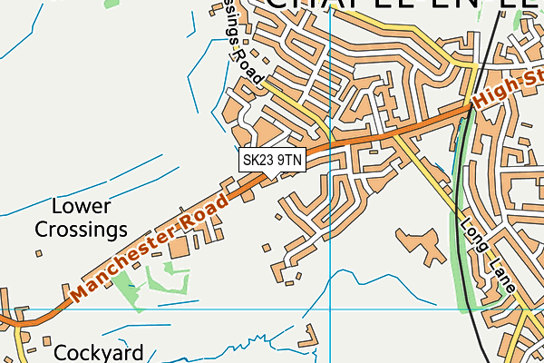 SK23 9TN map - OS VectorMap District (Ordnance Survey)