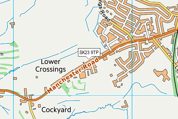 SK23 9TP map - OS VectorMap District (Ordnance Survey)