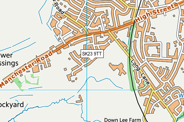 SK23 9TT map - OS VectorMap District (Ordnance Survey)