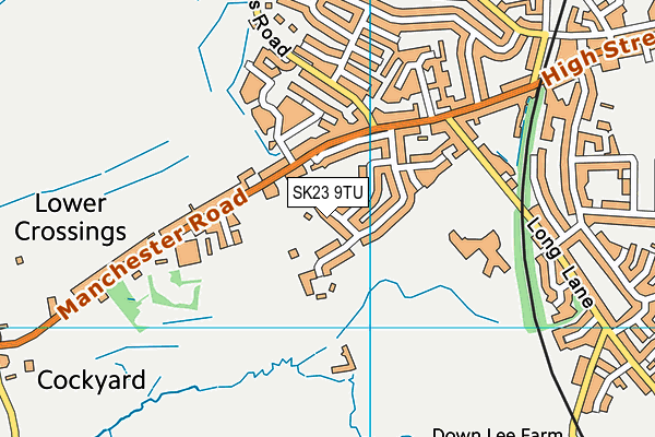 SK23 9TU map - OS VectorMap District (Ordnance Survey)