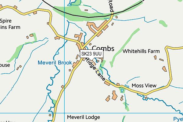 SK23 9UU map - OS VectorMap District (Ordnance Survey)