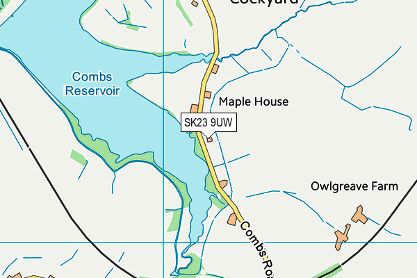SK23 9UW map - OS VectorMap District (Ordnance Survey)