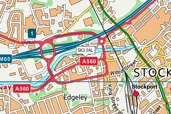 SK3 0AL map - OS VectorMap District (Ordnance Survey)