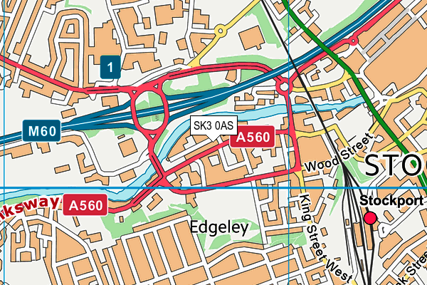 SK3 0AS map - OS VectorMap District (Ordnance Survey)