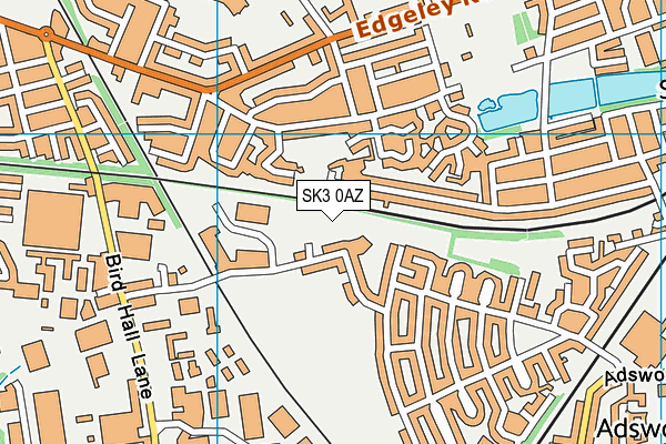 SK3 0AZ map - OS VectorMap District (Ordnance Survey)