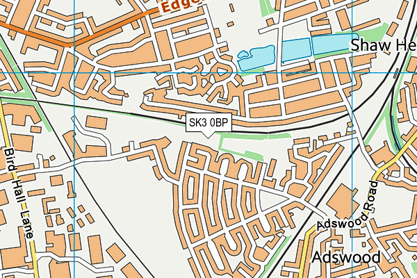 SK3 0BP map - OS VectorMap District (Ordnance Survey)