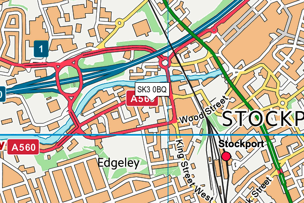 SK3 0BQ map - OS VectorMap District (Ordnance Survey)