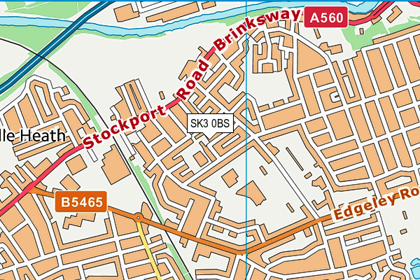 SK3 0BS map - OS VectorMap District (Ordnance Survey)