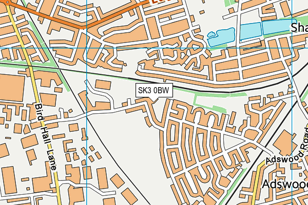 SK3 0BW map - OS VectorMap District (Ordnance Survey)